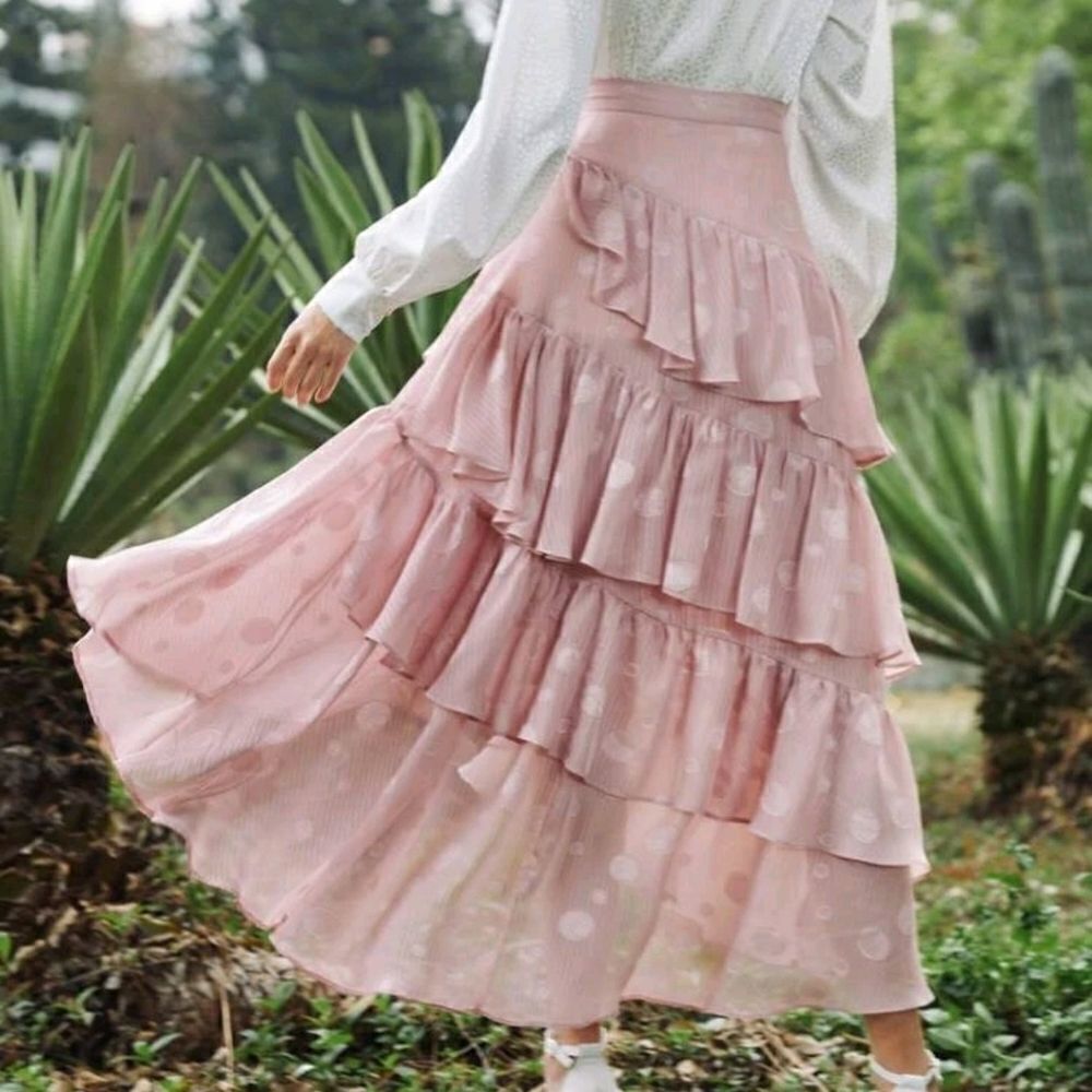 Layered Ruffle Trim Skirt - Picture 2 of 7